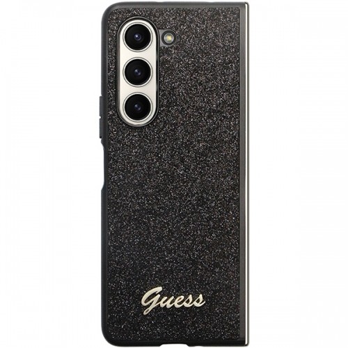 Guess GUHCZFD5HGGSHK F946 Z Fold5 czarny|black hardcase Glitter Script image 2