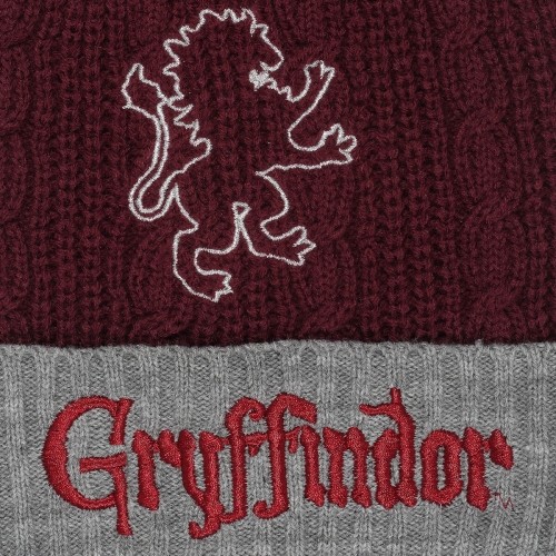 Hat Harry Potter Gryffindor House Fur Pom Burgundy image 2