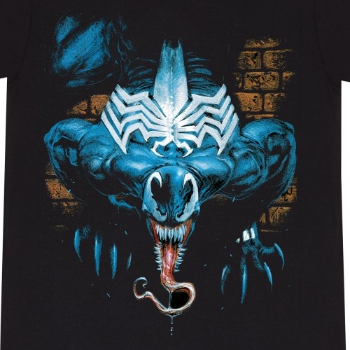 Short Sleeve T-Shirt Marvel Wall Lurker Black Unisex image 2