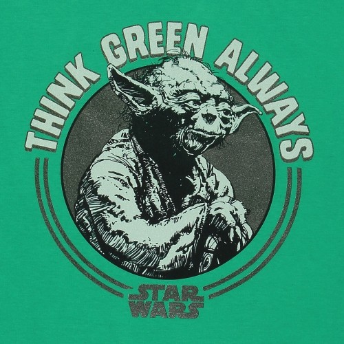 Футболка с коротким рукавом Star Wars Yoda Think Green Зеленый Унисекс image 2