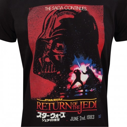 Short Sleeve T-Shirt Star Wars Vader Poster Black Unisex image 2