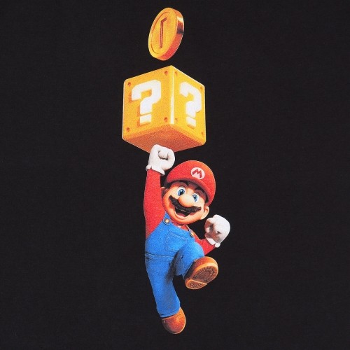 Krekls ar Īsām Piedurknēm Super Mario Mario Coin Melns Unisekss image 2