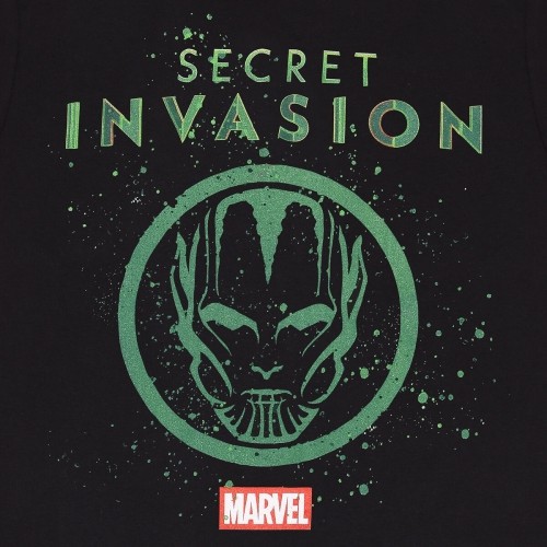 Short Sleeve T-Shirt Marvel Logo Icon Black Unisex image 2