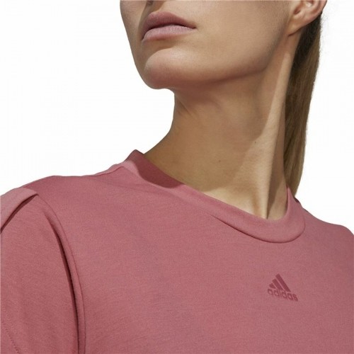 Sieviešu Krekls ar Īsām Piedurknēm Adidas trainning Floral  Tumši rozā image 2
