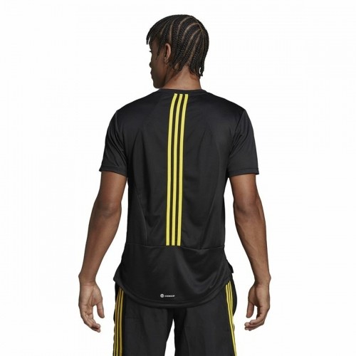 Men’s Short Sleeve T-Shirt Adidas Aeroready HIIT Back Black image 2