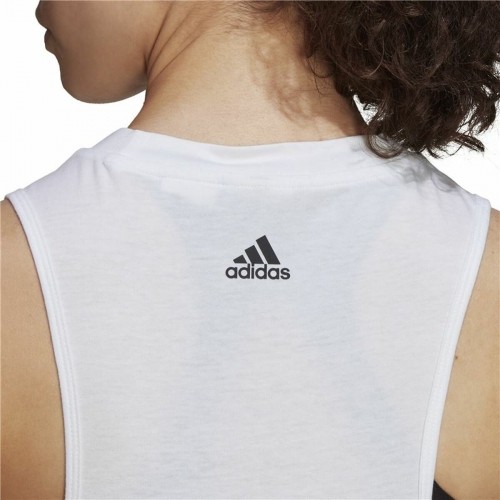 Sieviešu Īsroku T-krekls Adidas AEROREADY Racerback  Balts image 2