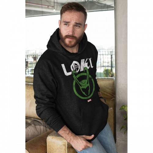 Unisex Hoodie Marvel Distressed Logo Black image 2