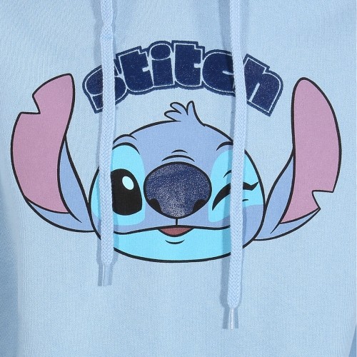 Толстовка с капюшоном унисекс Stitch Cute Face Синий image 2