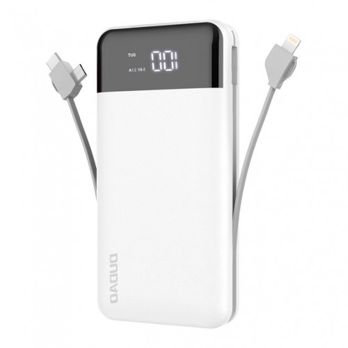 Dudao K1Pro powerbank 20000mAh with built-in cables white (K1Pro-white) image 2