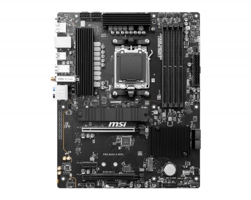 Mainboard|MSI|AMD B650|SAM5|ATX|Memory DDR5|Memory slots 4|1xPCI-Express 1x|2xPCI-Express 16x|2xM.2|1xHDMI|1xDisplayPort|7xUSB 3.2|1xUSB-C|1xRJ45|6xAudio port|PROB650-SWIFI image 2