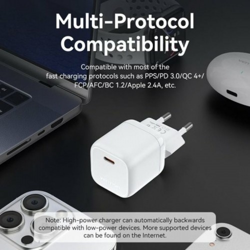 Wall Charger Vention FAKW0-EU 30 W USB-C White image 2