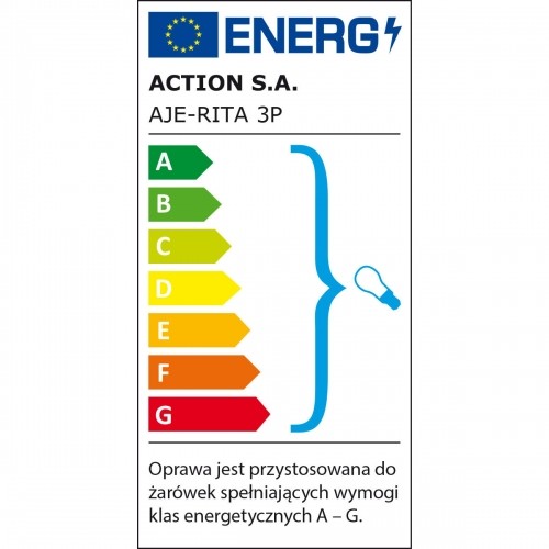 griestu gaismas Activejet Rita Metāls Stikls 40 W 230 V image 2