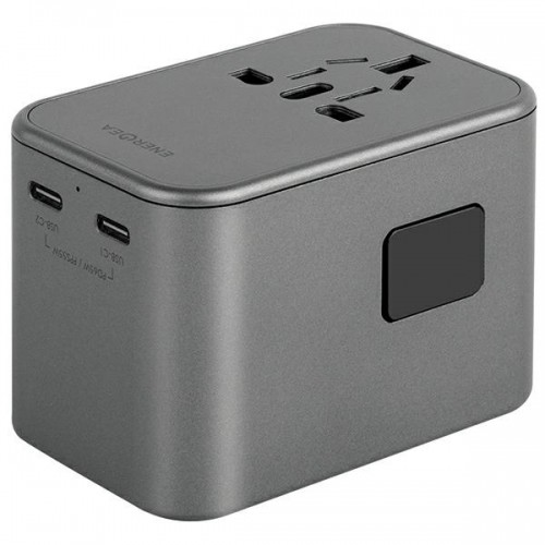 ENERGEA ład. siec. 1xUSB+2xUSB-C PD-PPS-QC 3.0 65W 1A2C adapter 4w1 US|UA|EU|UK szary|gunmetal Travelworld Adapter GaN65W image 2