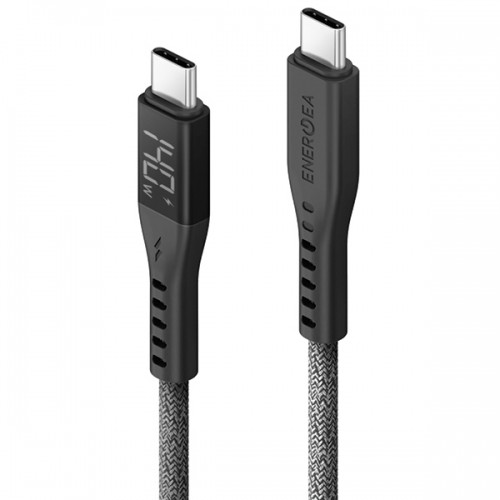 ENERGEA kabel Flow USB-C - USB-C Digital Display 1.5m czarny|black 240W 5A PD Fast Charge image 2
