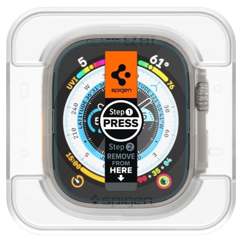 TEMPERED GLASS Spigen GLAS.TR "EZ FIT" 2-PACK Apple Watch ULTRA (49 MM) CLEAR image 2