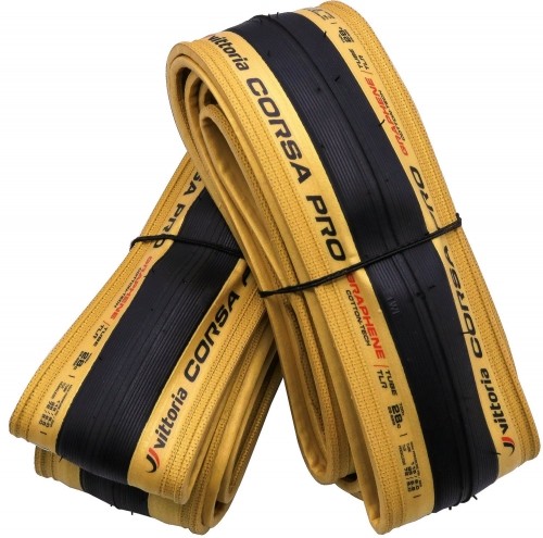 Riepas 28" Vittoria Corsa PRO TLR Double Pack 700x28c / 28-622 GOLD Limited edition image 2