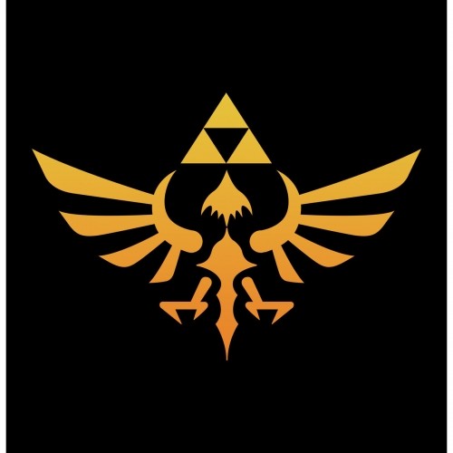 Футболка с коротким рукавом The Legend of Zelda Hyrule Logo Чёрный Унисекс image 2