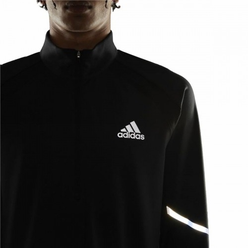 Толстовка без капюшона мужская Adidas Fast 1/2 Zip Чёрный image 2