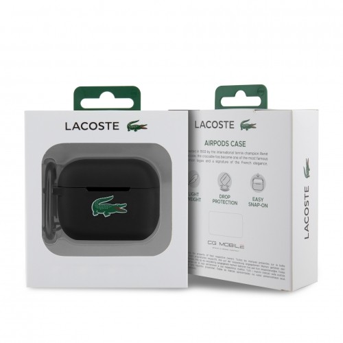 Lacoste Liquid Silicone Croc Logo Case for AirPods Pro Black image 2