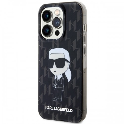 Karl Lagerfeld KLHCP15LHNKMKLK iPhone 15 Pro 6.1" czarny|black hardcase Monogram Ikonik image 2