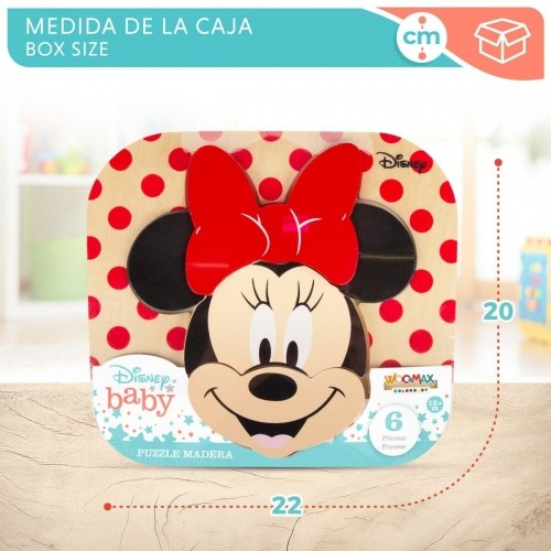 Child's Wooden Puzzle Disney Minnie Mouse + 12 Months 6 Pieces (12 Units) image 2