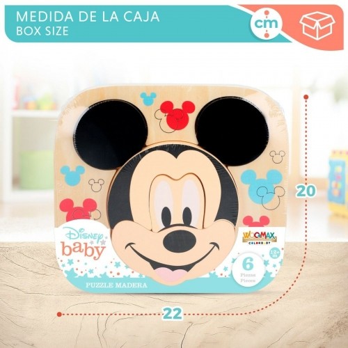 Koka Puzle Bērniem Disney Mickey Mouse + 12 mēneši 6 Daudzums (12 gb.) image 2