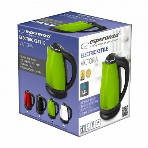 Kettle Esperanza EKK113G Black Green plástico,acero inoxidable 1800 W 1,8 L image 2