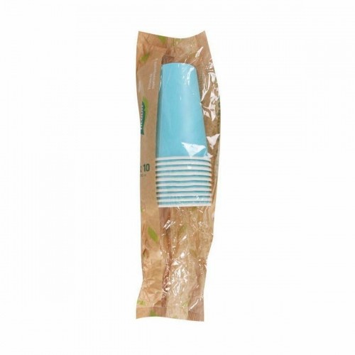 Set of glasses Algon Disposable Cardboard Blue 10 Pieces 350 ml (20 Units) image 2