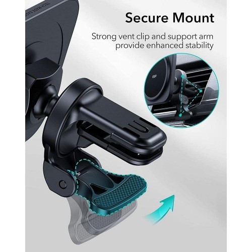 ESR HALOLOCK MAGSAFE MAGNETIC CAR MOUNT SET BLACK image 2