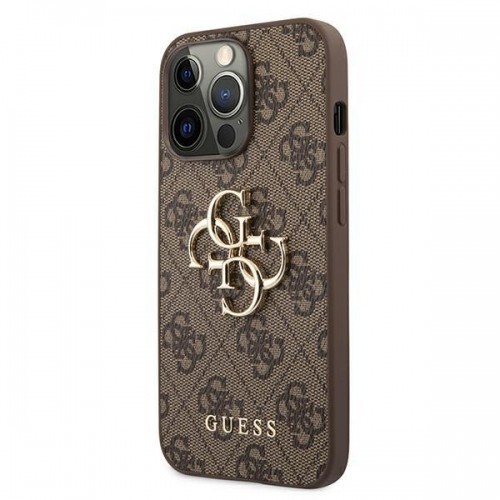 Guess GUHCP13L4GGMBR iPhone 13 Pro | 13 6.1&quot; brown|brown hardcase 4G Big Metal Logo image 2