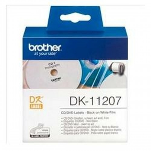 Printer Labels Brother DK-11207 CD/DVD ø 58 mm Black/White image 2