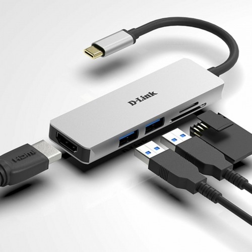 USB Centrmezgls C D-Link DUB-M530 4K Ultra HD Pelēks image 2