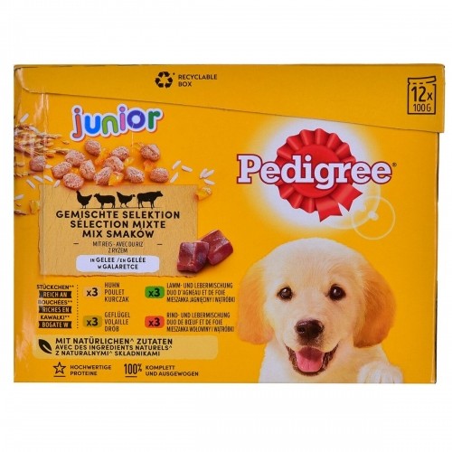 Mitrs ēdien Pedigree unior Selection Cālis Teļa gaļa Jēra gaļa Putni 100 g 12 x 100 g image 2