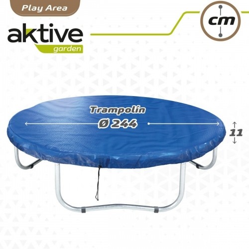 Защитный холст Aktive Эластичная кроватка Синий Ø 244 cm (6 штук) image 2