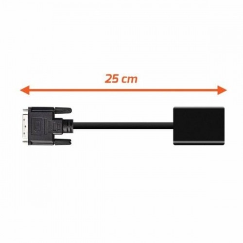 DVI-D uz VGA Adapteris PcCom Essential Melns 25 cm image 2