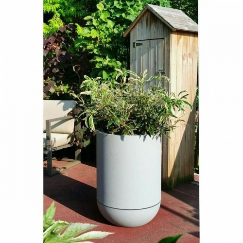 Planter Riviera D40 Ø 40 cm Grey Stone Plastic Circular image 2