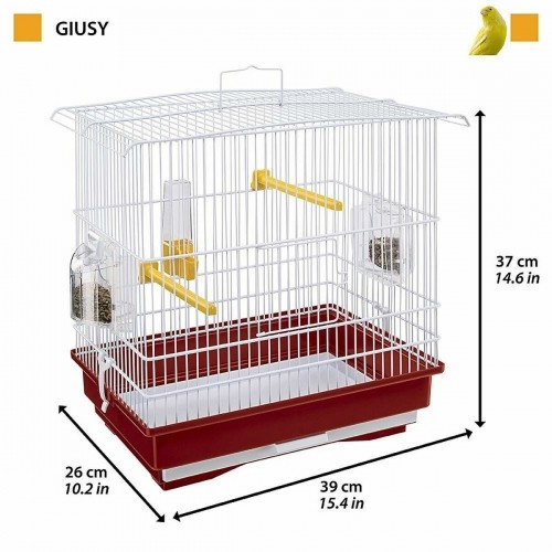 Bird Cage Ferplast Giusy Sarkans Balts image 2