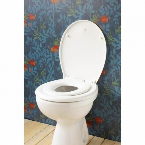 Toilet Seat Gelco polypropylene White Adults Kids (2 Pieces) image 2