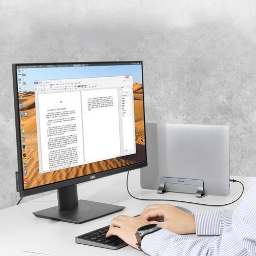 Ugreen aluminum vertical stand holder laptop tablet silver (LP258) image 2