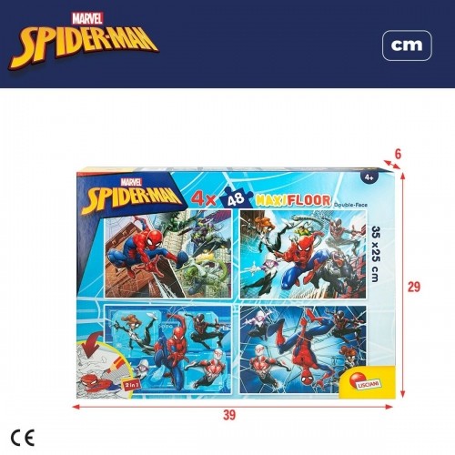 Child's Puzzle Spider-Man Double-sided 4-in-1 48 Pieces 35 x 1,5 x 25 cm (6 Units) image 2