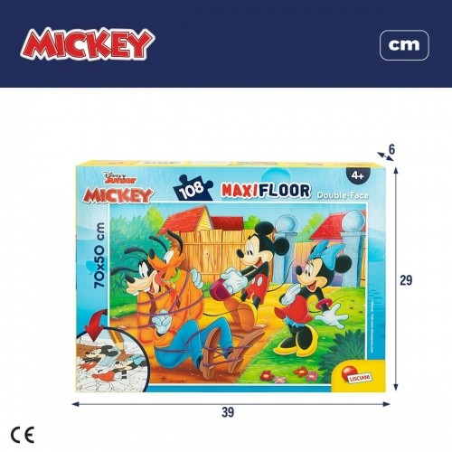 Puzle Bērniem Mickey Mouse Abpusējs 108 Daudzums 70 x 1,5 x 50 cm (6 gb.) image 2