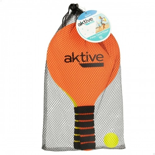 Пляжные лопатки с мячом Aktive Жёлтый Оранжевый 18,5 x 32,5 cm (6 штук) image 2
