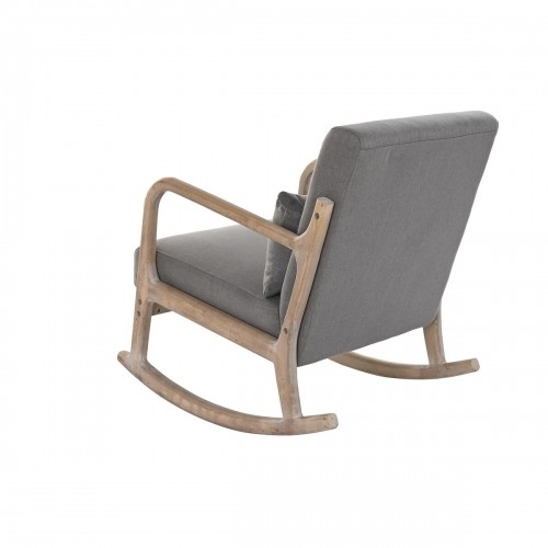 Rocking Chair DKD Home Decor Natural Dark grey Polyester Rubber wood Sixties 66 x 85 x 81 cm image 2
