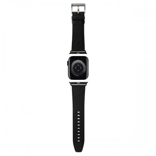 Karl Lagerfeld Saffiano Monogram strap for Apple Watch 38|40|41mm - black image 2