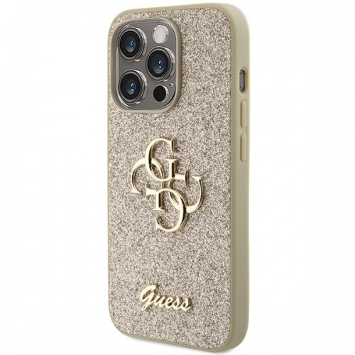 Guess GUHCP15XHG4SGD iPhone 15 Pro Max 6.7" złoty|gold hardcase Glitter Script Big 4G image 2