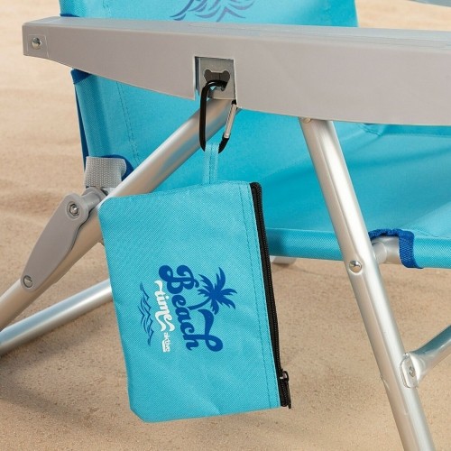 Beach Chair Aktive Foldable Blue 53 x 80 x 58 cm (2 Units) image 2