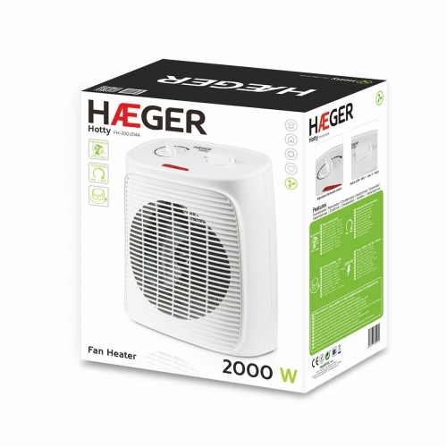 Portable Fan Heater Haeger FH-200.014A 2000 W White image 2