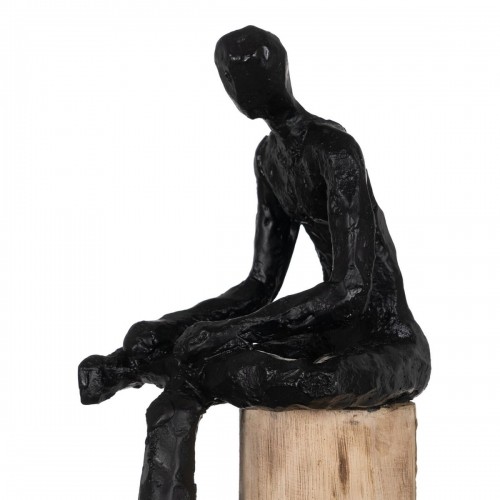 Decorative Figure Black Natural Men 18 x 13 x 76 cm image 2