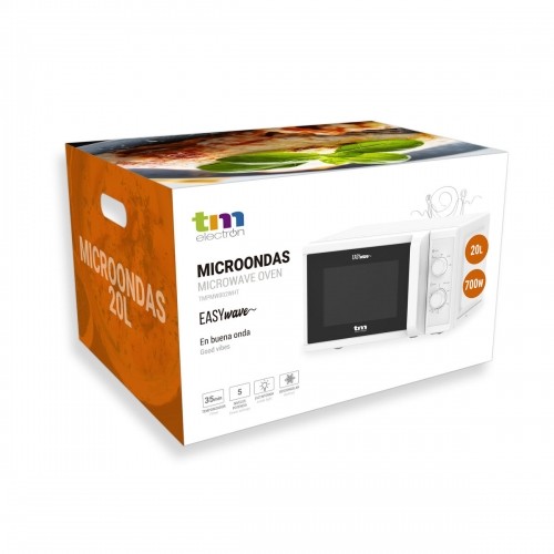 Microwave with Grill TM Electron White 700 W 20 L image 2