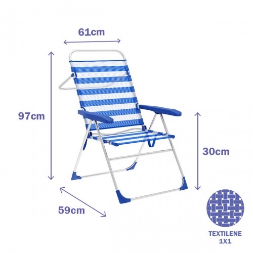 Складной стул Marbueno Лучи Синий Белый 59 x 97 x 61 cm image 2